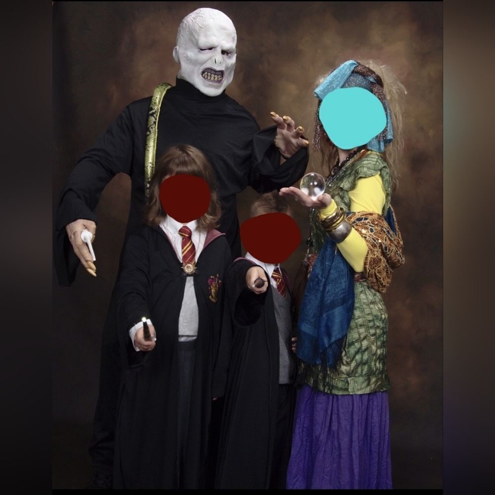 📷💚Harry Potter Voldemort Robe & Full Mask Costume Set Adult One Size - Picture 3 of 5